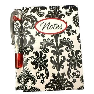 Studio 18 Paisley Black And White Mini Notepad With Pen